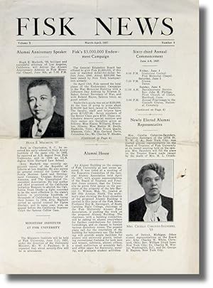 Fisk News Volume X Number Three March-April, 1937