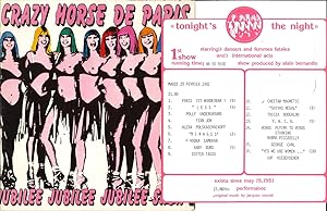 crazy horse de paris. jubilee show fevrier 1982 "tonight's the night"