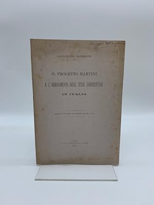 Il progetto Martini e l'ordinamento degli studi universitari in Italia