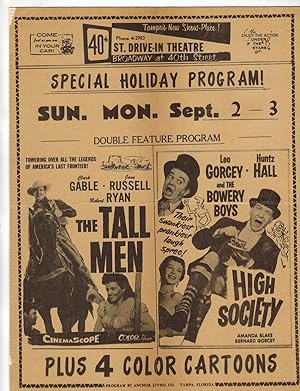 40th STREET DRIVE-IN (MOVIE) THEATRE TAMPA FLORIDA SPECIAL HOLIDAY PROGRAM! "THE TALL MEN" CLARK ...