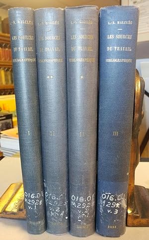 Les Sources du Travail Bibliographique. Volumes I-III (in 4 Vols.). Volume I: Bibliographies Gènè...