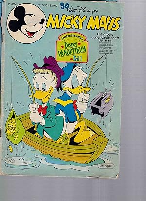 Micky Maus. Nr. 35, 31.8.1982. Ohne Spiel- und Bastelteil Disney Panoptikum, Teil 1.