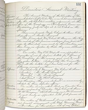 [1879-1910, Directors' and Shareholders' Minute Book for The Consolidated Safety Valve Company of...