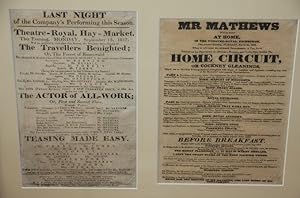 [Theatrical Broadsides] Two broadsides announcing and promoting plays featuring actor Charles Mat...