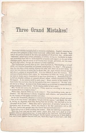 Three Grand Mistakes!