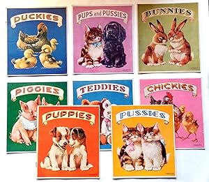 Animal Pets Bookshelf (8 Linenette Booklets in Original Box)