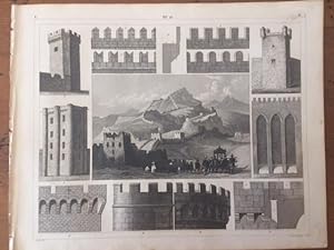 ICONOGRAPHIC ENCYCLOPEDIA OF SCIENCE, LITERATURE AND ART. Plate 45 (Great Wall of China) from Vol...