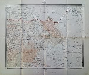 [OTTOMAN MAP of EAST ANATOLIA in ENVERÎ SCRIPT - HURÛF-I MUNFASILA] Bayazid, Bargiri, Nahcivan, K...