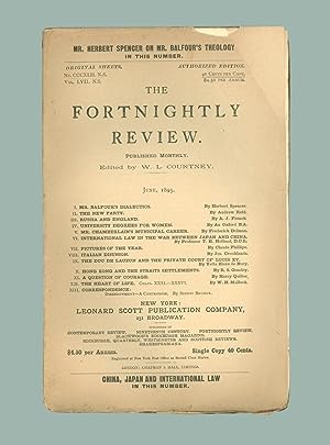 1895 Fortnightly Review, Containing Herbert Spencer on Arthur James Balfour's Dialectics, Hong Ko...