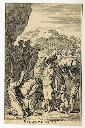 Antique Print-TITLE ENGRAVING-MOSES-RED SEA-Chéron-1694