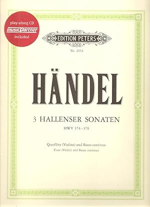 Handel 3 Hallenser Sonaten HWV 374 - 376 for Harpsichord, Flute (or Violin) and Basso Continuo wi...