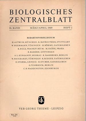 Biologisches Zentralblatt, 88. Band (1969), Heft 2 (März-April)