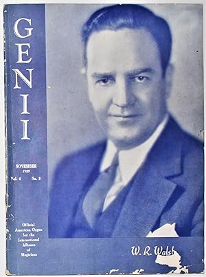 Genii Official American Organ for the International Alliance of Magicians November 1939 Vol. 4 No. 3