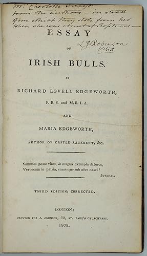 Essay on Irish Bulls [Family Association Copy]