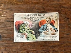 Parker's Tonic The Great Health and Strength Restorer (Trade Card)