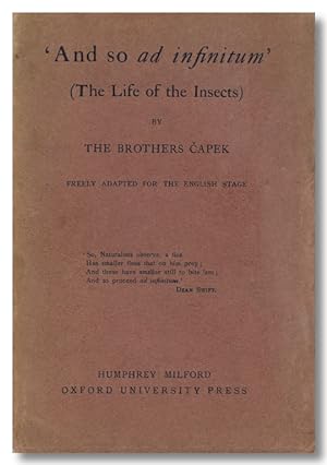 'AND SO AD INFINITUM' (THE LIFE OF THE INSECTS). FREELY ADAPTED FOR THE ENGLISH STAGE.