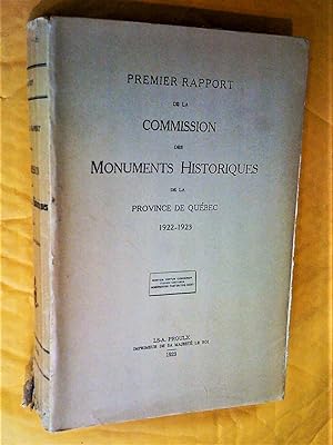 Les monuments commémoratifs de la province de Québec (2 volumes), avec Premier rapport de la Comm...