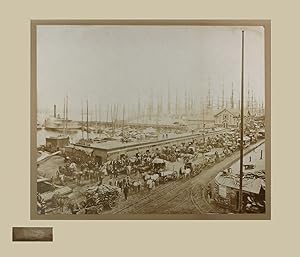 Mammoth Silver Gelatin Photograph of the Fulton Street Ferry Dock on South Street, Lower Manhattan
