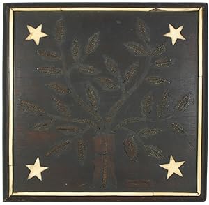 A Civil War Soldier's Carved Wooden Folk Art Memorial to his Service in the Union Army, c. 1863