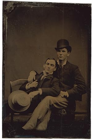 Tintype of Two Men Seated, circa 1875-1880