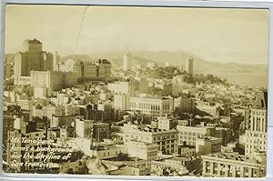 Real-Photo Postcard of San Francisco, California with Mount Tamalpais in Background