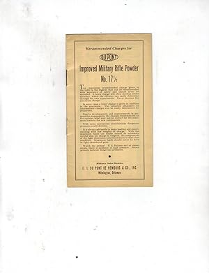 RECOMMENDED CHARGES FOR DU PONT MILITARY RIFLE POWDER NO. 17 1/2