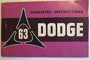1963 DODGE OPERATING INSTRUCTIONS 63 Polara 330 440 500