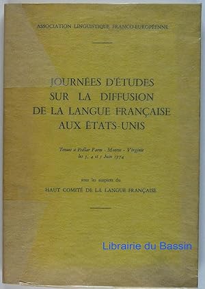 Journées d'études sur la diffusion de la langue française aux Etats-Unis