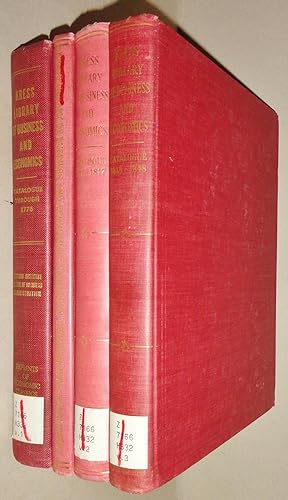 The Kress Library of Business and Economics Catalogue (In 4 Volumes) Through 1776; 1777-1817; 181...