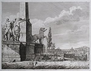 Veduta Generale dei Gran Colossi sul Monte Quirinale dal Volgo Monte Cavallo.