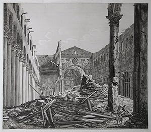 Terza Veduta della Gran Basilica di S. Paolo fuori le mura, e principalmente del muro della gran ...