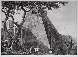 Veduta della Piramide di C. Cestio. Presa nell'Viale che conduce alla Porta di S. Paolo.