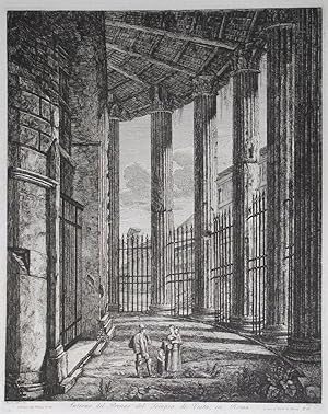 Interno del Pronao del Tempio di Vesta, in Roma.