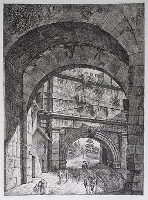 Veduta del Castello dell'Acqua Giulia in oggi Porta S. Lorenzo