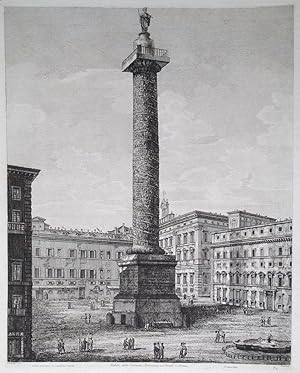 Veduta della Colonna Antonina, o sia Piazza Colonna.