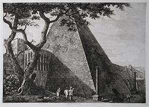 Veduta della Piramide di C. Cestio. Presa nell'Viale che conduce alla Porta di S. Paolo.