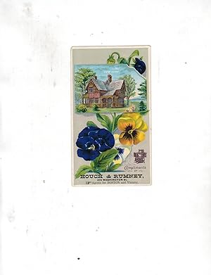 HOUCH & RUMNEY, 576 WASHINGTON ST., BOSTON (Victorian Trade Card)