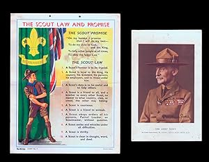 [Vintage Boy Scout Posters] "The Chief Scout" together w. "The Scout Law and Promise"