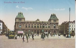 Bruxelles. Gare du Nord. Ansichtskarte. AK. 20.Jh.