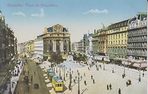 Bruxelles. Place de Brouckere. Ansichtskarte. AK. 20.Jh.