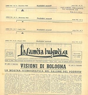 La famèia bulgnèisa. Nutiziari mensil. Anno ottavo. N. 6, 7, 9, 11, 12