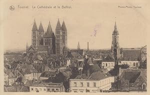Tournai, La Cathédrale et le Beffroi. Ansichtskarte. AK. 20.Jh.
