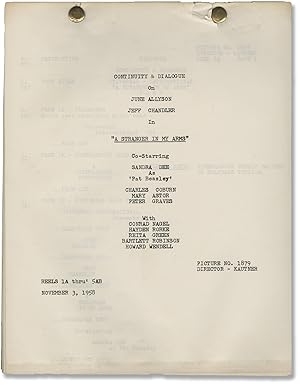 A Stranger in My Arms (Original post-production script for the 1959 film)