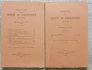 Bulletin de la Société de Linguistique de Paris. Tome cinquante-et-unième (1955). Fascicules 1 et 2.
