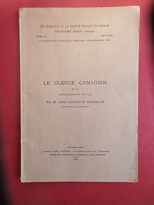 Le clergé canadien et la déclaration de 1732