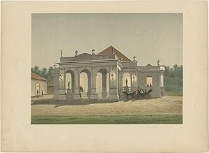 Antique Print of a Theatre in Batavia by Perelaer (1888)