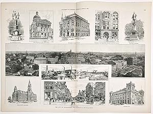 The City of Indianapolis. IN COMPLETE ISSUE OF HARPER'S WEEKLY August 11 1888.
