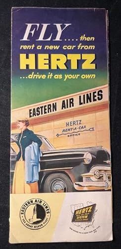 1953 Eastern Air Lines & Hertz Car Rental Brochure (CUBA INTEREST)