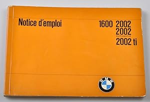 Manuel conducteur BMW 1600 2002 2002 Automatic 2002 TI ( Handbook )