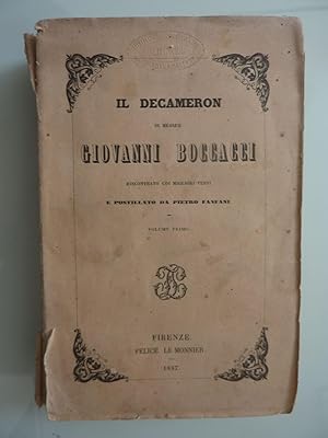 IL DECAMERON DI MESSER GIOVANNI BOCCACCI RISCONTRATO COI MIGLIORI TESTI E POSTILLATO DA PIETRO FA...